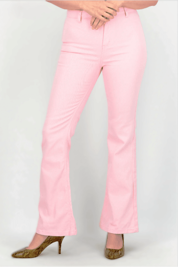 Pantaloni Jennyfer Flare Rose Pink - kurtmann
