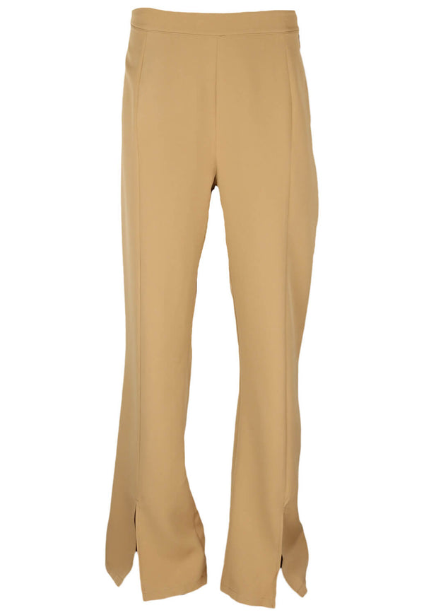 Pantaloni Little Mistress Camel Split Beige - kurtmann
