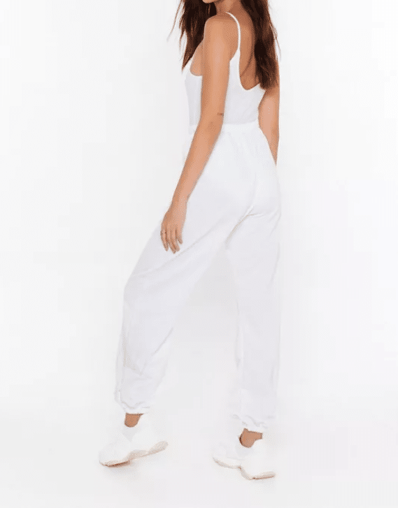 Pantaloni Nasty Gal Activ White - kurtmann