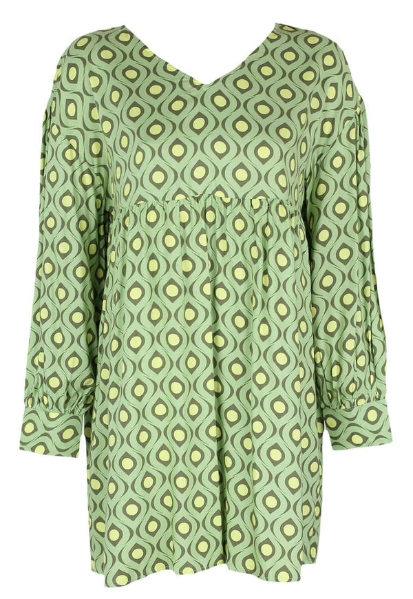 Rochie Noisy May V-Neck Green - kurtmann