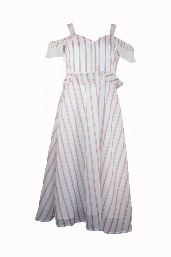 Rochie Only Estie Stripe White Only