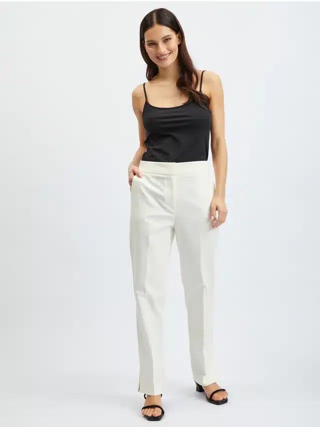 Pantaloni ORSAY Business Look White - kurtmann