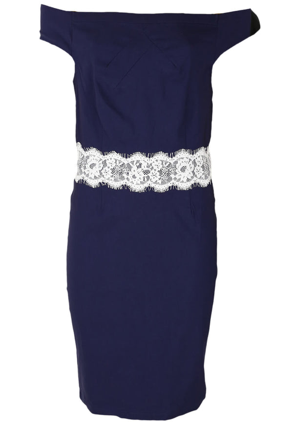 Rochie Paper Dolls Linda Dark Blue - kurtmann