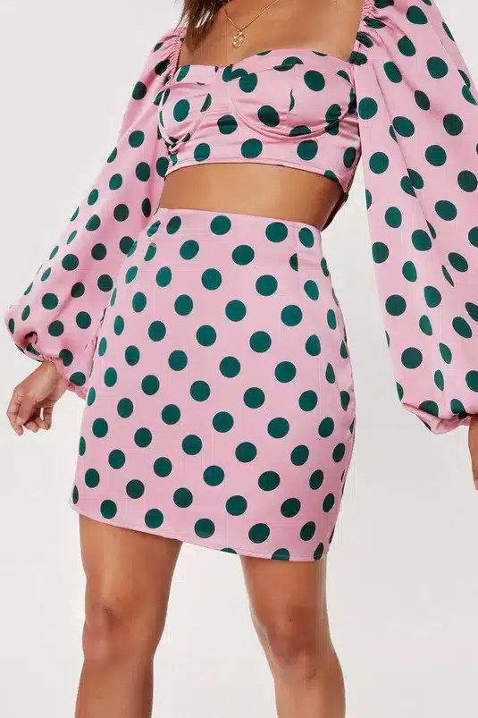 Fusta Nasty Gal Polka Dot Mini - kurtmann