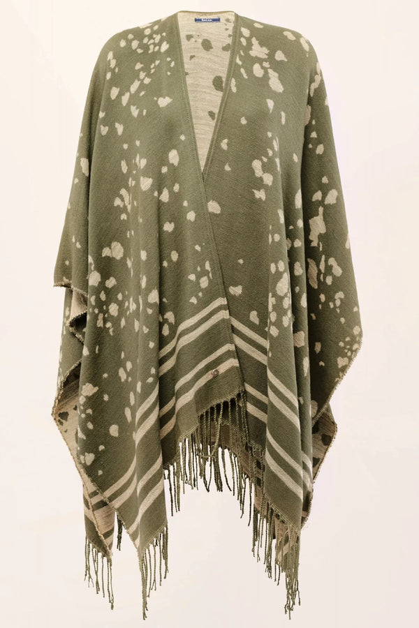 Poncho Salsa Reversibil Green - kurtmann