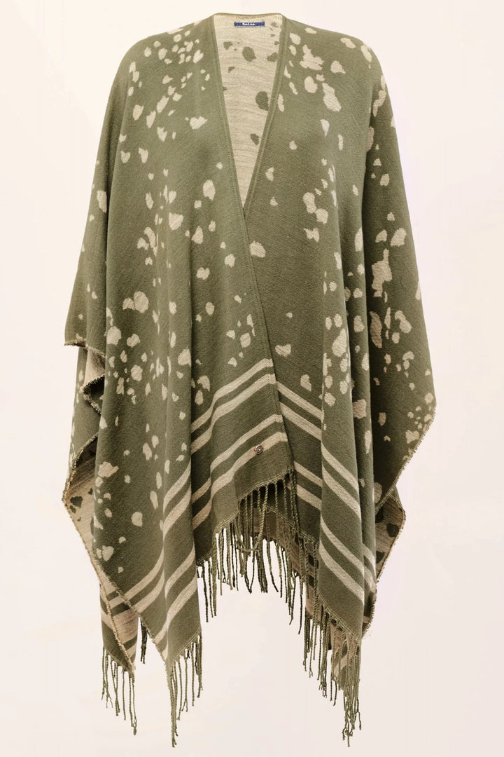 Poncho Salsa Reversibil Green - kurtmann