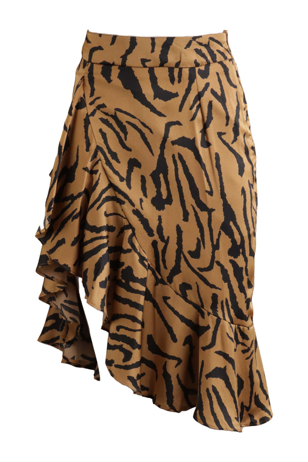 Fusta Nasty Gal Animal Brown