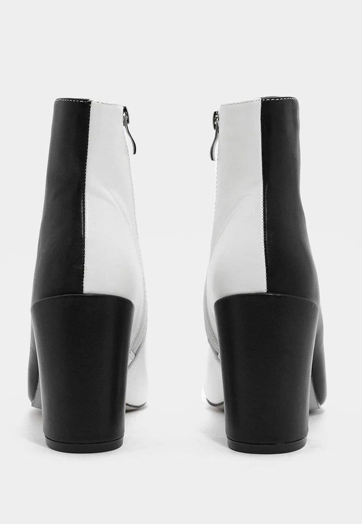 Ghete Nasty Gal Double Take Faux Leather Black and Silver - kurtmann