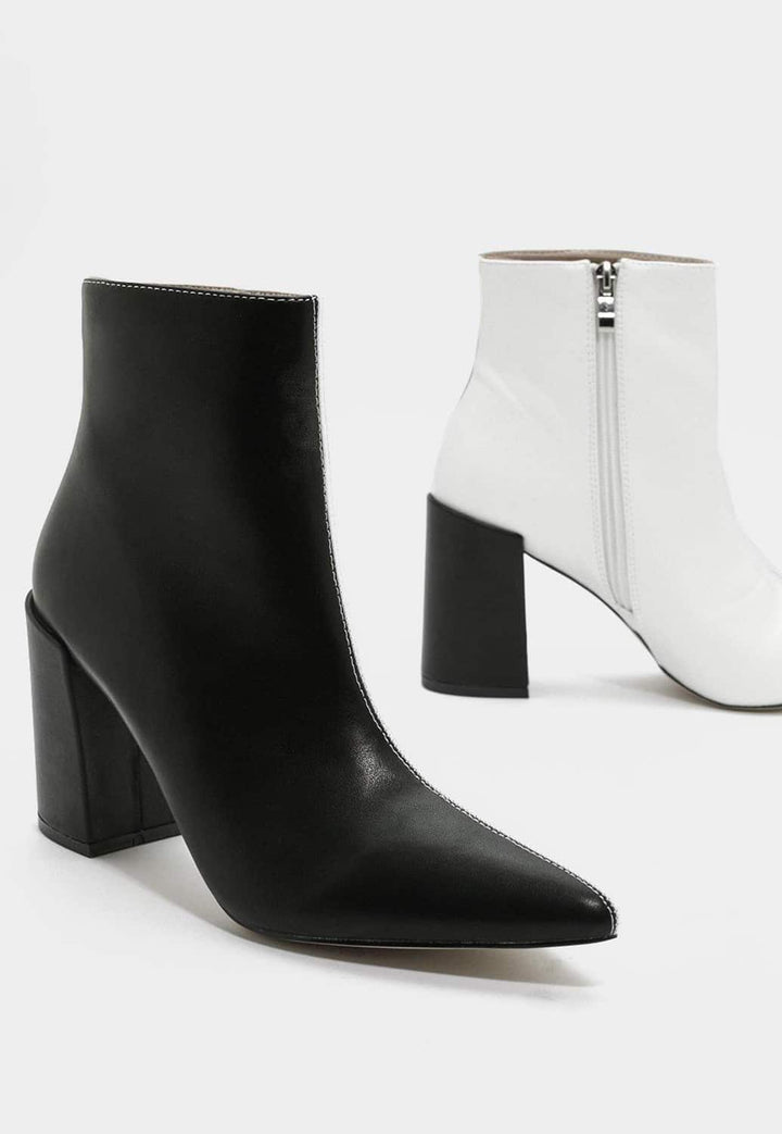 Ghete Nasty Gal Double Take Faux Leather Black and Silver - kurtmann